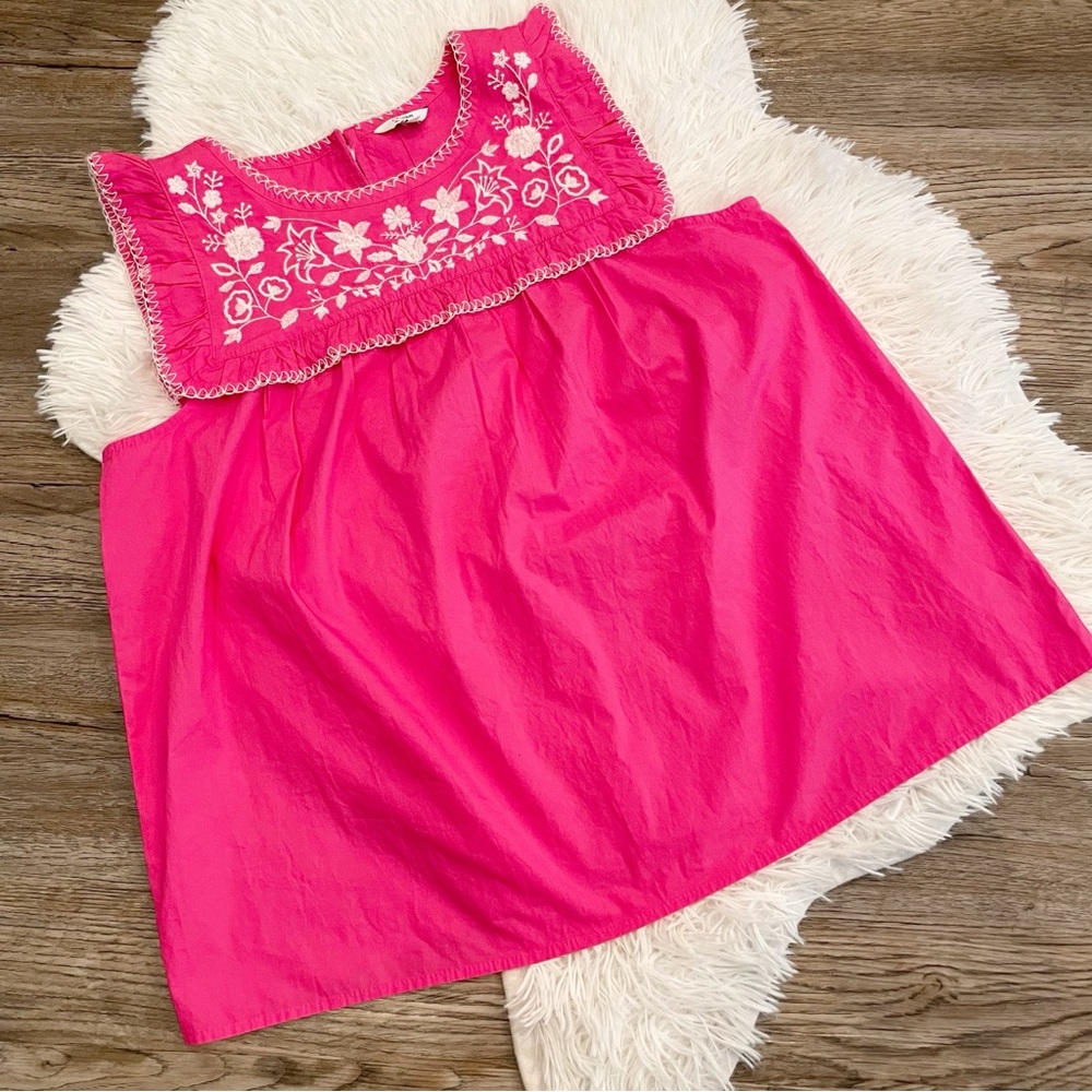 Crown & Ivy Embroider Peasant Top Medium Cowgirl Country Hippie Summer